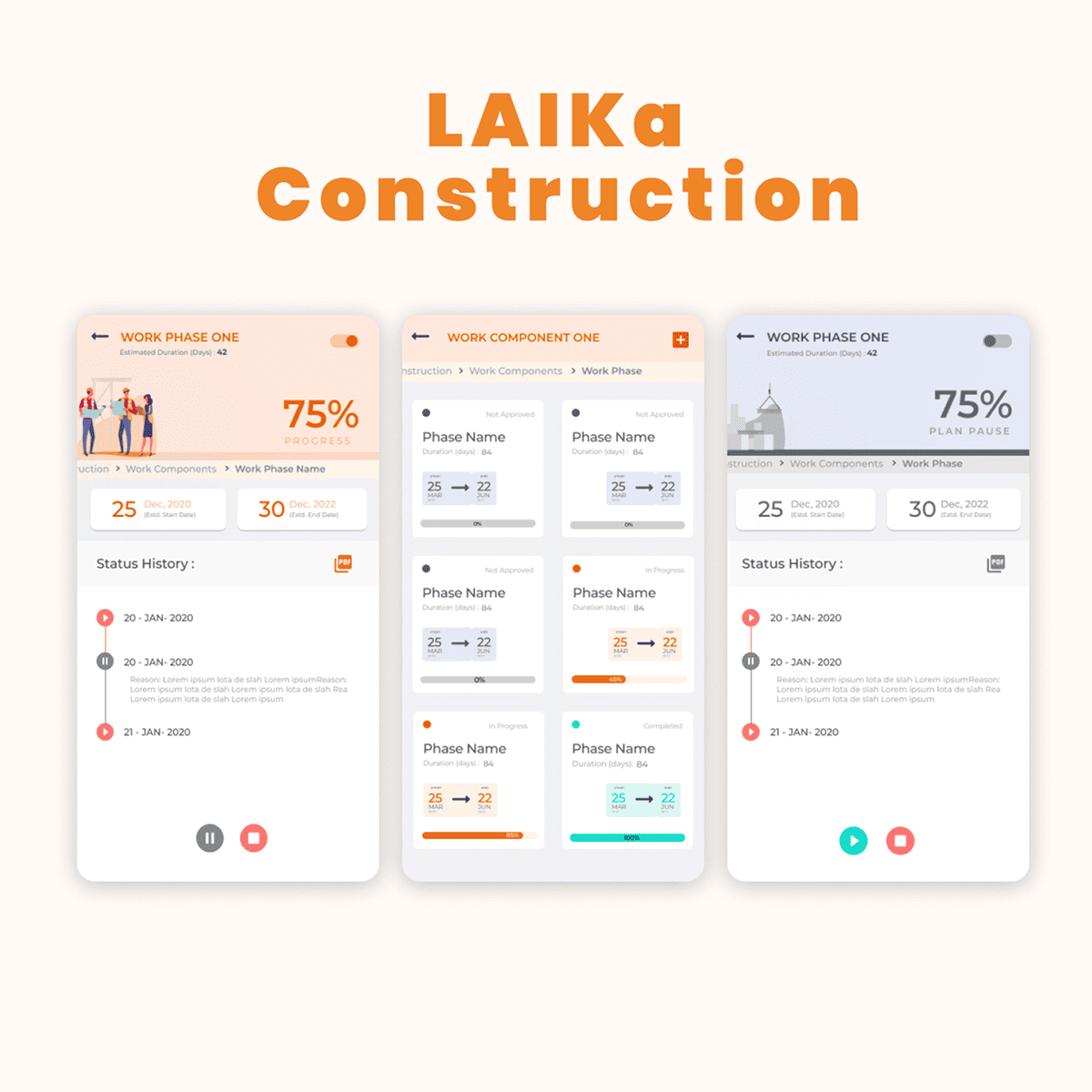 Laika Construction – Project Tracking App for Builders