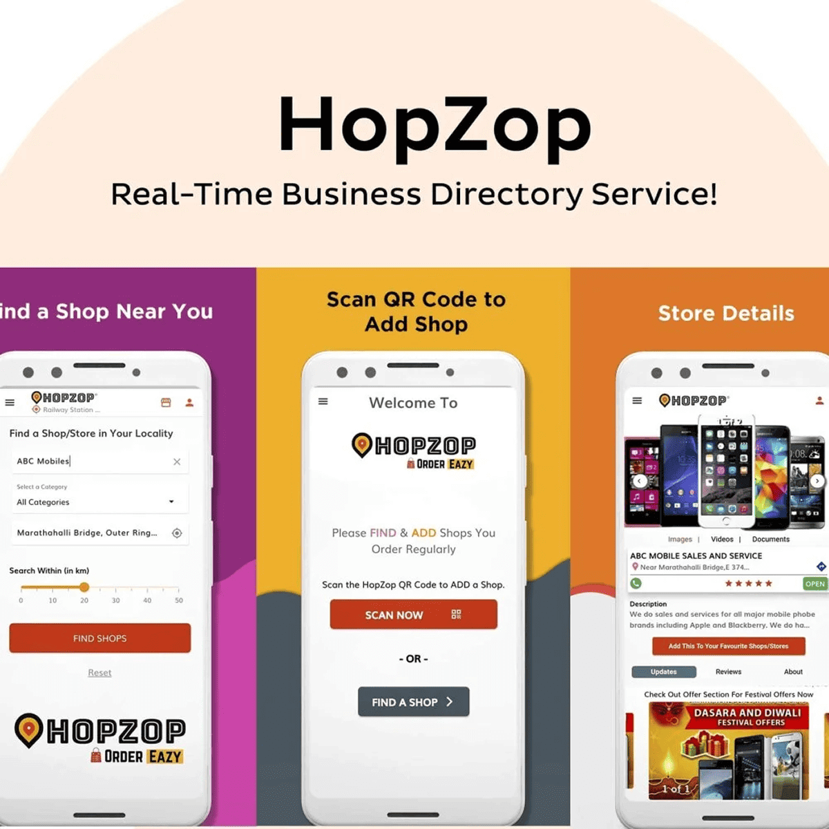 HopZop – Local Business Directory App